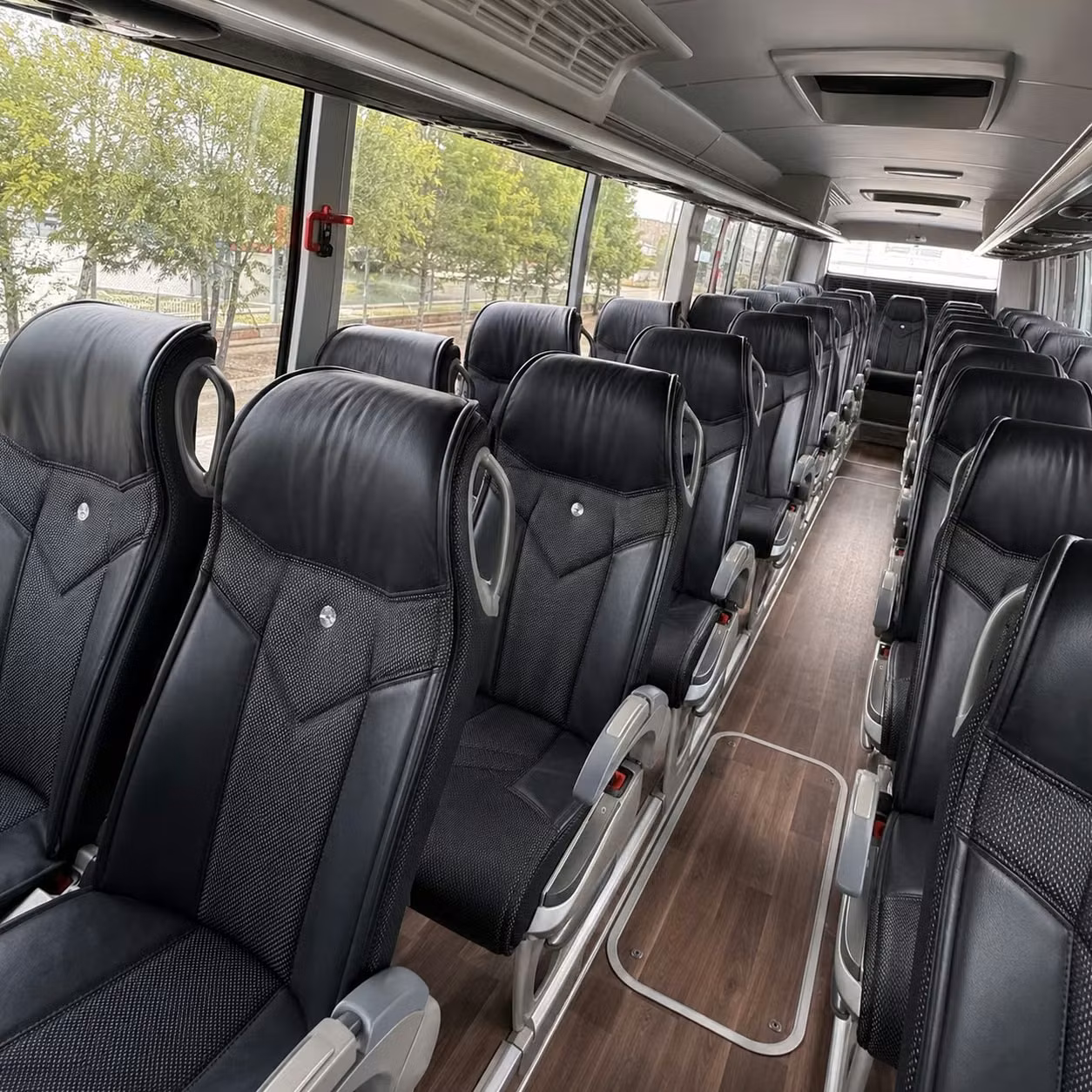 56 passenger charter bus inside